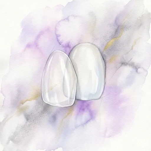 Watercolor illustration representing dental veneers
