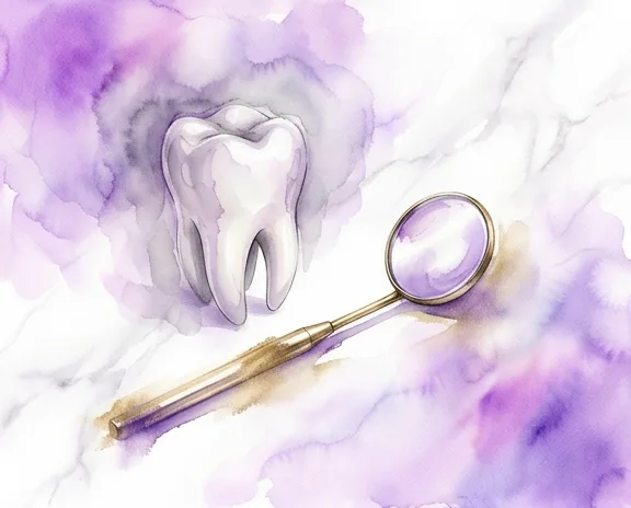 Watercolor illustration representing general dentistry