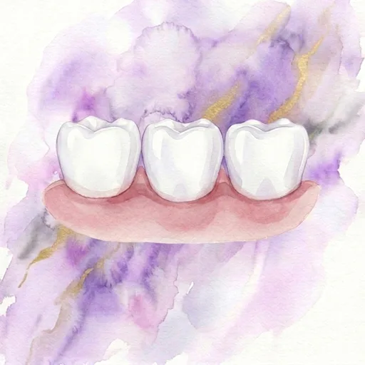 Watercolor illustration representing gum disease treatment