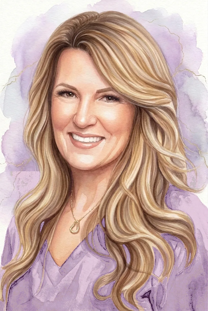 Watercolor portrait of Marianne