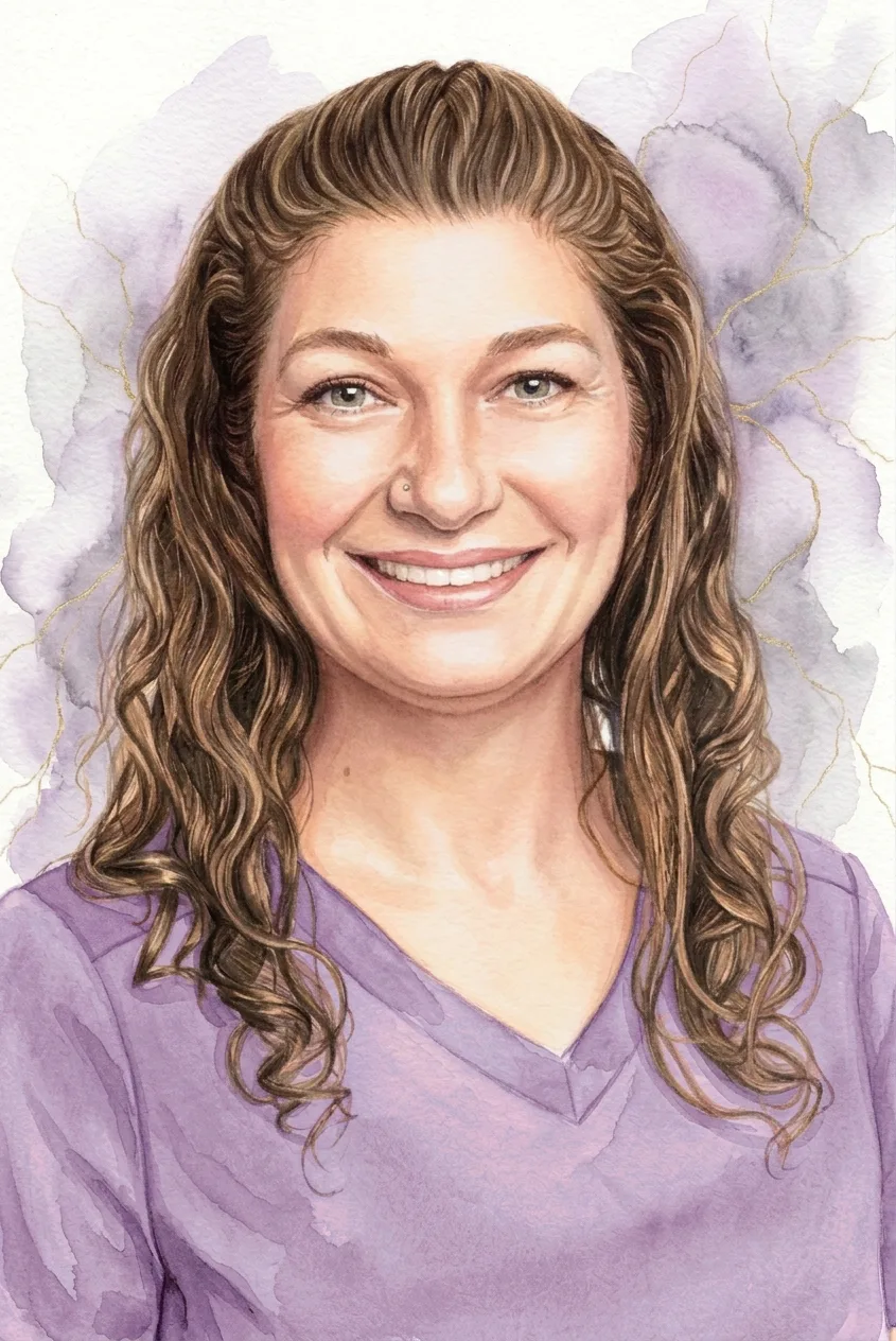 Watercolor portrait of Nancy